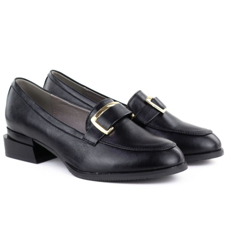 Women's black block heel shoes M. DASZYŃSKI SA267-2 M. Daszyński