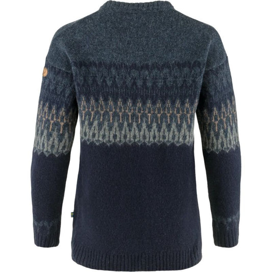 Fjällräven Övik Path Knit W women's jacquard knit sweater navy blue (F86992-555-560) In preparation Your Sports Performance