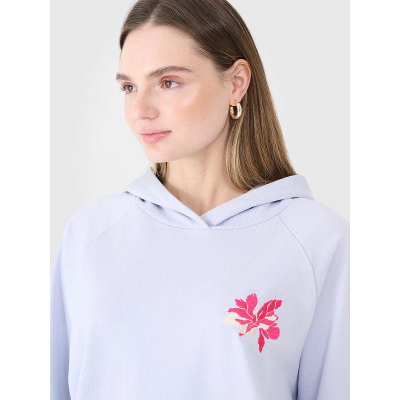 Women's oversize sweatshirt with hood, unzipped, 4F 4FWSS25TSWSF1578-34S *Kategoria tymczasowa Your Sports Performance