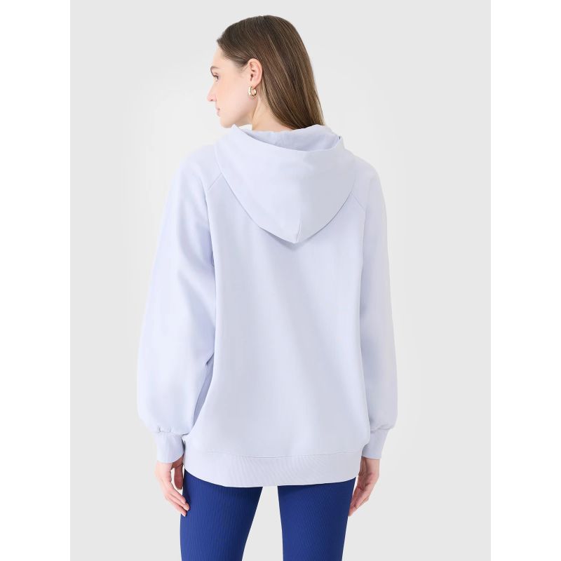 Women's oversize sweatshirt with hood, unzipped, 4F 4FWSS25TSWSF1578-34S *Kategoria tymczasowa Your Sports Performance