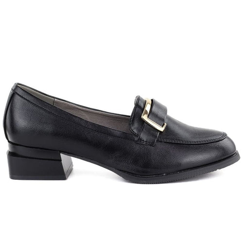 Women's black block heel shoes M. DASZYŃSKI SA267-2 M. Daszyński