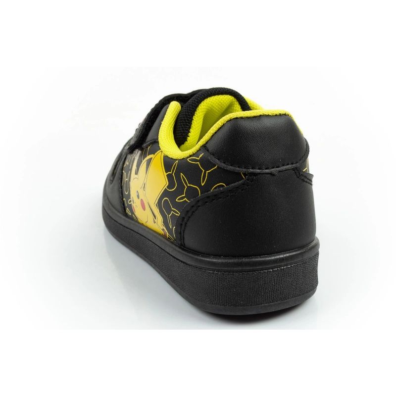 Leomil children's sports shoes Pokemon sneakers lightweight with velcro black