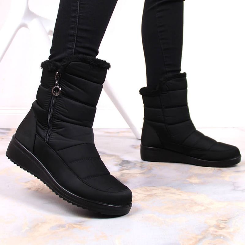Insulated snow boots with a zipper NEWS W EVE377A black Footwear/Outdoor/News Your Sports Performance