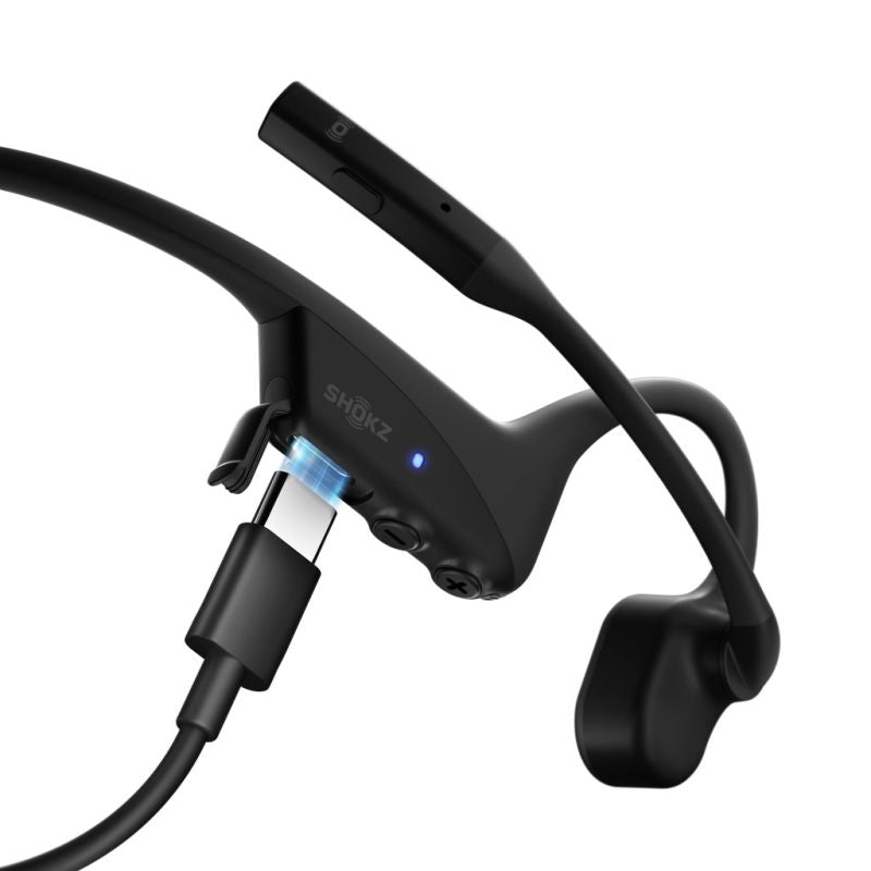 Shokz OpenComm2 USB-C Wireless Bone Conduction Headphones + USB-A Adapter Black In preparation Your Sports Performance