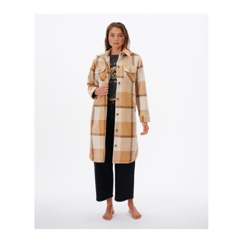 RIP CURL Breeze Check Jacket camel Rip Curl