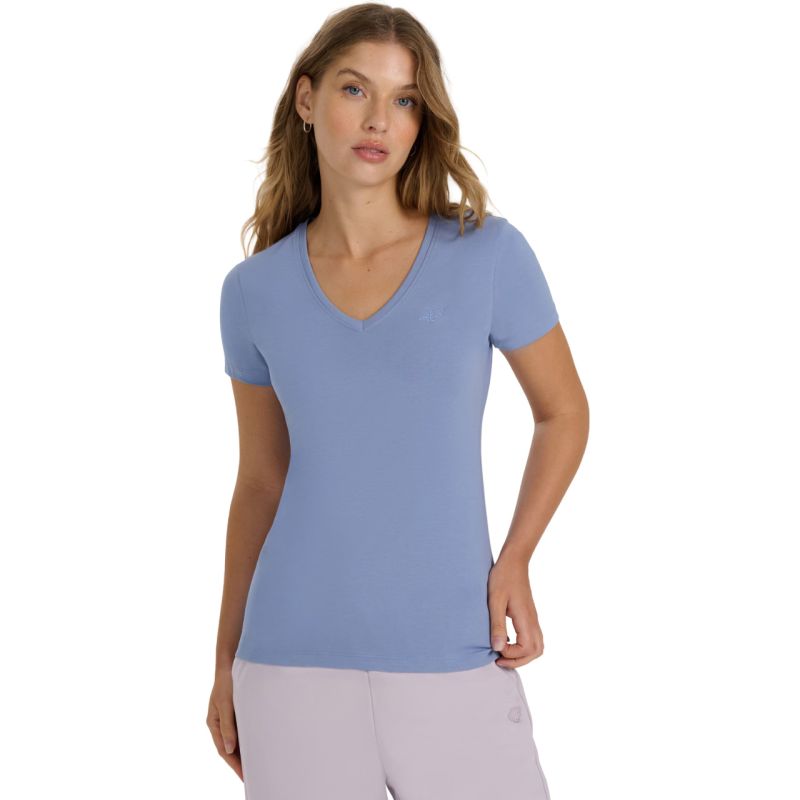 Women's T-shirt 4F F2969 denim 4FWAW25TTSHF2969 32S In preparation Your Sports Performance