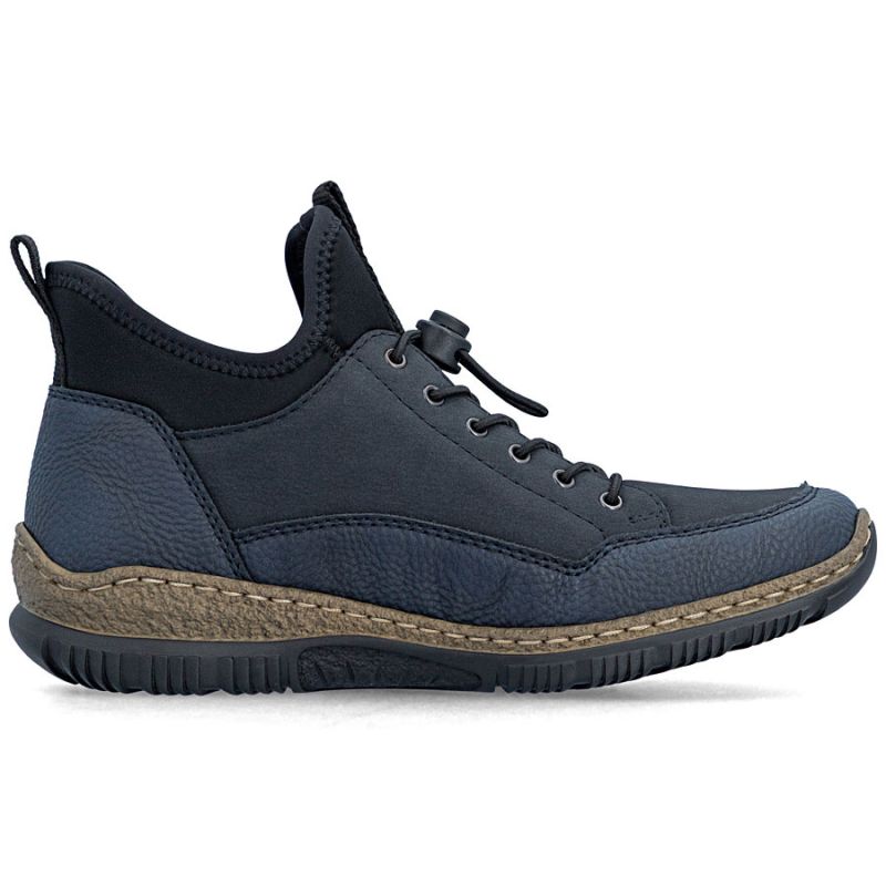 Rieker N32G3-14 comfortable navy blue waterproof women's shoes