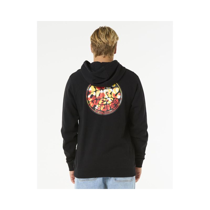 RIP CURL Wettie Passage Icon Zip Thru sweatshirt black