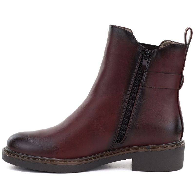 Women's Chelsea boots, insulated, burgundy M.Daszyński SA252-7
