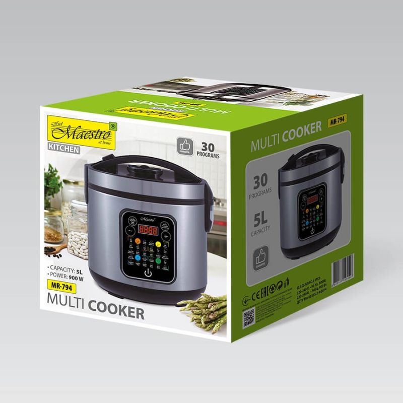 Multicooker 5 l, 900W, 30 programs MR-794 MAESTRO AGD - Produkty/Roboty kuchenne Your Sports Performance