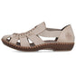 Beige women's leather sandals Rieker M1679-60 Rieker