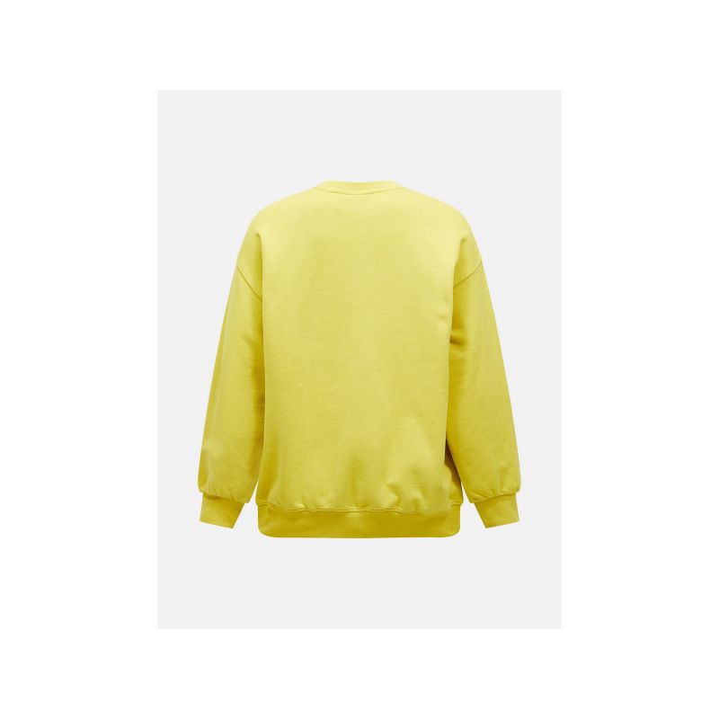 Women's PEAK PERFORMANCE W Terry Graphic Crew Sweatshirt Yellow