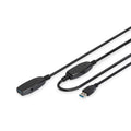 USB 3.0 SuperSpeed Extension Cable 20m Type USB A/USB AM/F Active Black 20m Kable i adaptery/Kable USB Your Sports Performance