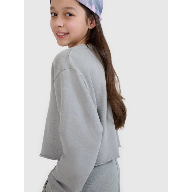 Girls' sweatshirt without a hood, 4F 4FJWSS25TSWSF1504-25S *Kategoria tymczasowa Your Sports Performance