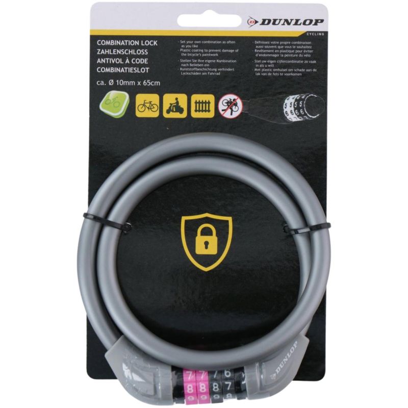 Dunlop bike lock cable, code 1042510 Accessories/Bicycle/Akcesoria rowerowe Your Sports Performance