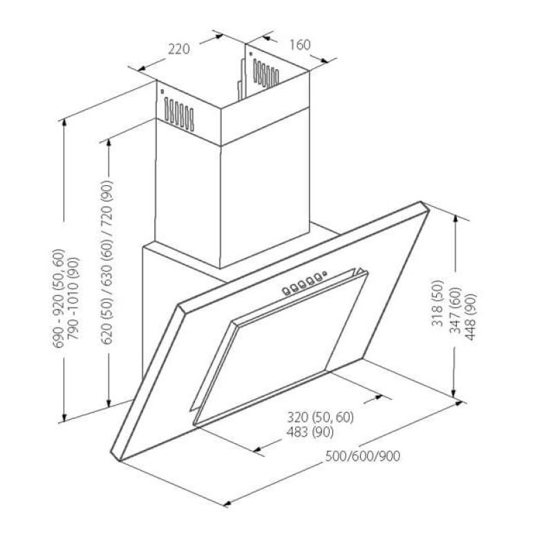 Chimney hood AKPO WK-4 NERO LINE ECO 60 WHITE (162 m3/h; 600mm; white) AGD - Produkty/Okapy kuchenne Your Sports Performance