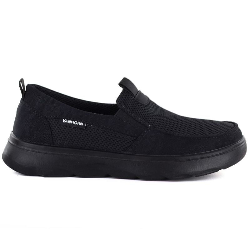 Men's slip-on shoes, black, Vanhorn WN32302 VanHorn