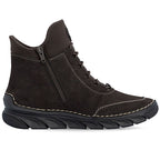 Women's comfortable insulated ankle boots chocolate brown Rieker 55069-25