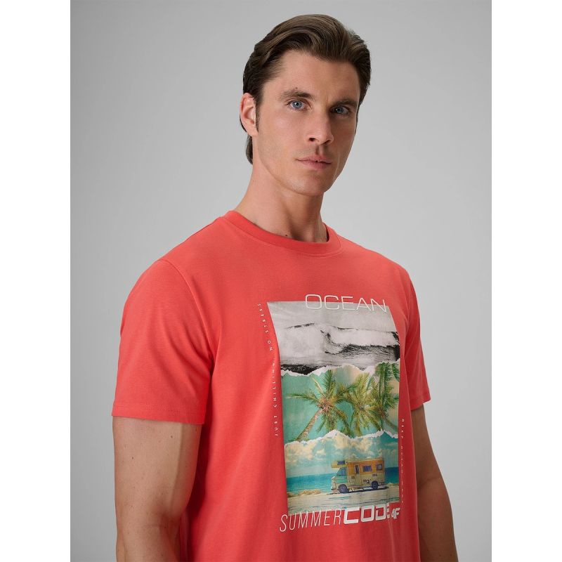 Men's regular printed T-shirt 4F 4FRSS26TTSHM4304-63S 4f