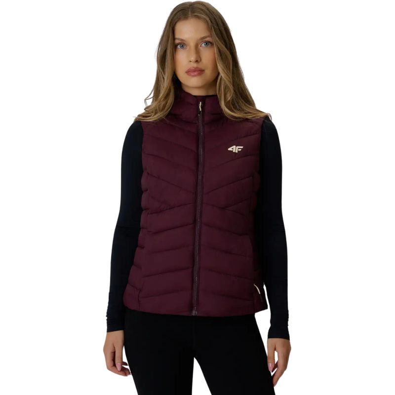 Women's 4F F372 Burgundy Vest 4FWAW26TVJAF372 60S