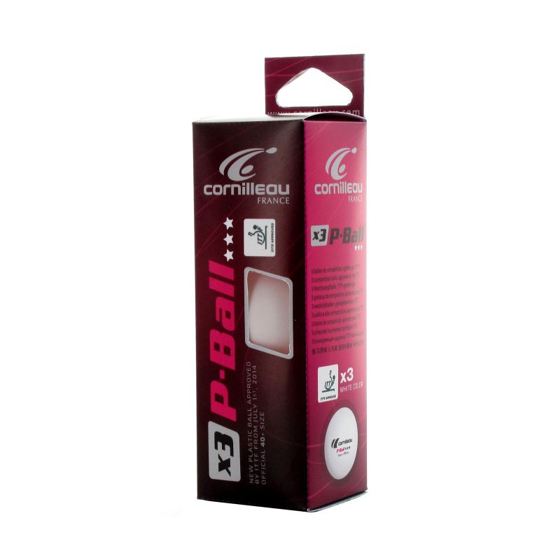 Cornilleau table tennis balls P-BALL ITTF white 3 pcs. Accessories/Balls/Table Tennis Your Sports Performance