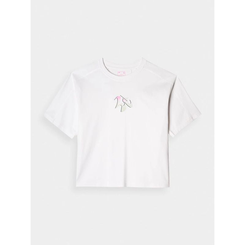 Women's oversize printed T-shirt 4F 4FRAW24TTSHF2582-10S *Kategoria tymczasowa Your Sports Performance