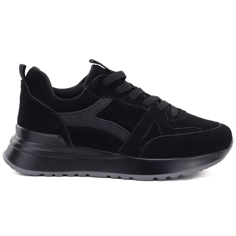 Women's black leather shoes Vinceza FIO27-67006