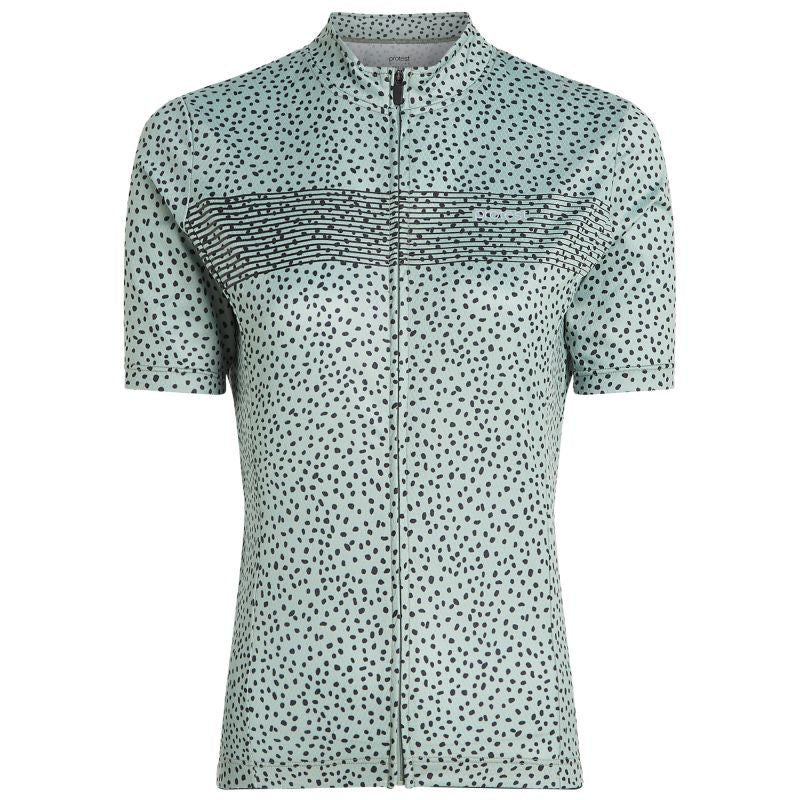 Women's short-sleeve cycling jersey with zip PROTEST Prtnavarro, green
