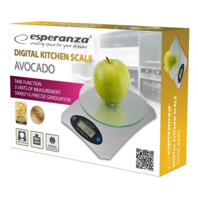 ESPERANZA AVOCADO KITCHEN SCALE EKS006 AGD - Produkty/Wagi kuchenne Your Sports Performance
