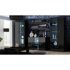 SOHO S6 2D2S display cabinet black/gloss black Bufety i witryny/Bufety i witryny na drewnianej podstawie Your Sports Performance