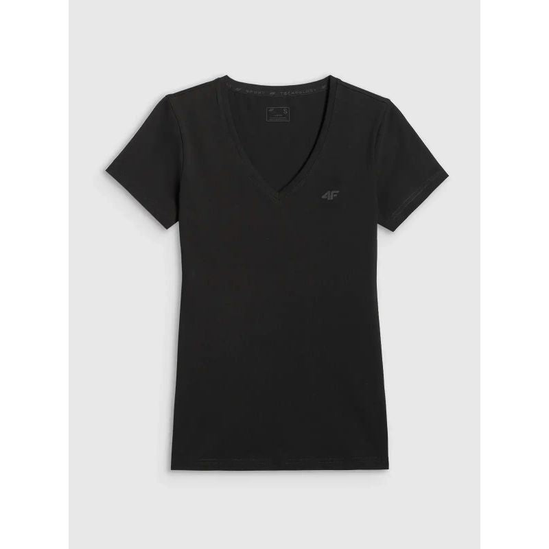 Women's basic V-neck T-shirt 4F 4FWMM00TTSHF3307-20S *Kategoria tymczasowa Your Sports Performance