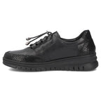 Women's leather half-notes on a wedge, black Filippo DP8102