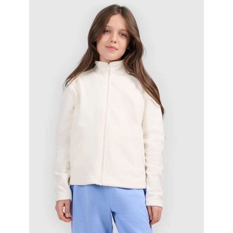 Regular fleece without hood for girls 4F 4FJRSS26TFLEF507-11S 4f