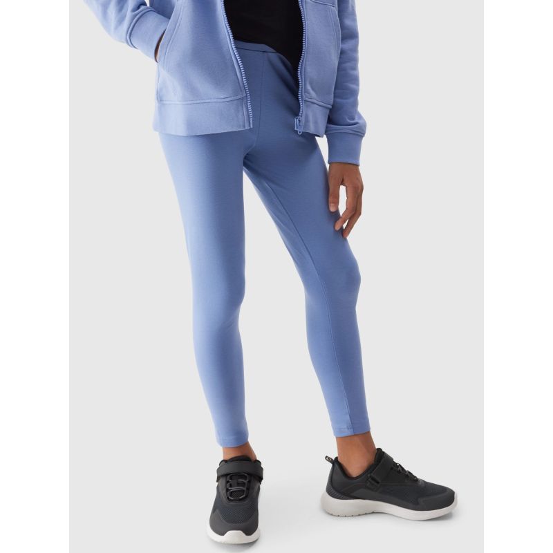 Girls' elastic cotton leggings 4F Junior *Kategoria tymczasowa Your Sports Performance