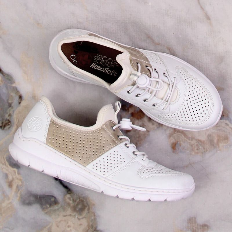 Comfortable Rieker W L3254-80 white shoes