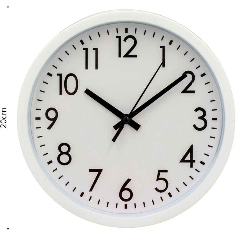 PP WALL CLOCK 20CM WHITE Home and Garden/Equipment Your Sports Performance