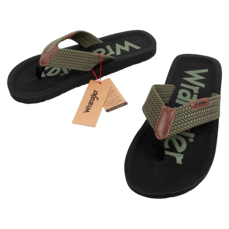 Wrangler men's shoes Zane Flipflop green flip-flops Wrangler