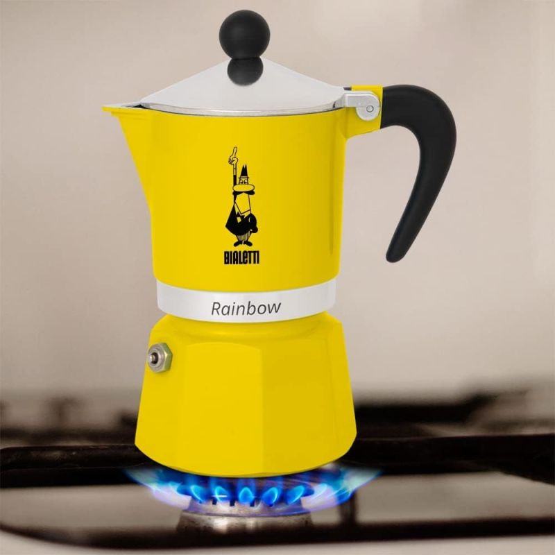Bialetti Rainbow 6tz Coffee Maker Yellow AGD - Produkty/Zaparzacze i kawiarki Your Sports Performance