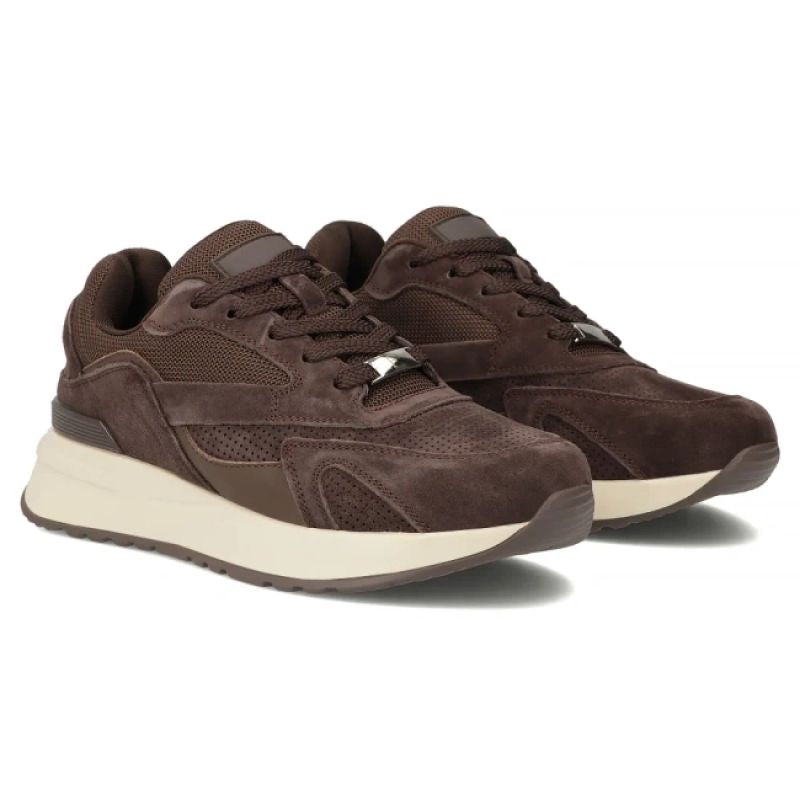 Leather sneakers suede brown shoes Filippo DP7728/26 Filippo