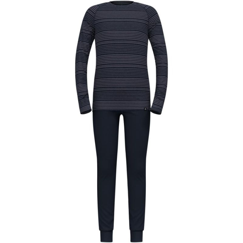 Thermal underwear - Odlo Set ACTIVE WARM Special Set size M Navy blue Odzież militarna/Bielizna termoaktywna Your Sports Performance
