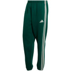 Men's adidas Essentials 3-Stripes Fleece Tapered Cuffed Pants Green KY4129