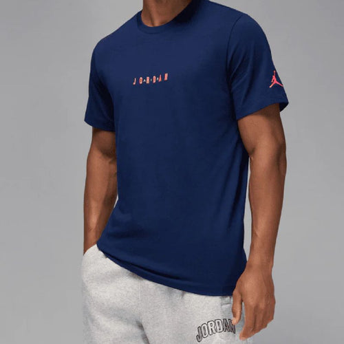 Air Jordan Jumpman Embroidered Air Crew Navy Blue Men's Sports T-Shirt - DM3182-492 AIR Jordan