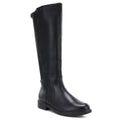 Women's leather boots with elastic upper, black Cambell JE19489