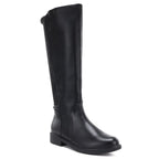 Women's leather boots with elastic upper, black Cambell JE19489