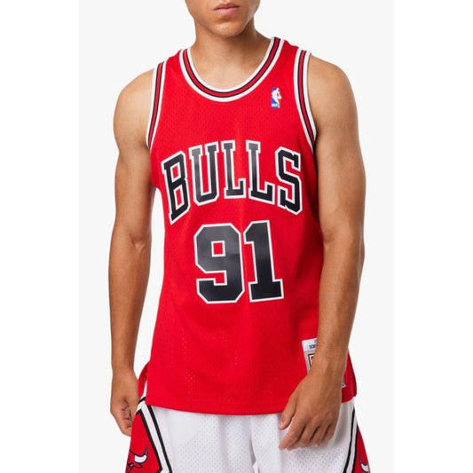 Mitchell &amp; Ness Chicago Bulls NBA Dennis Rodman T-shirt M SMJYGS18154-CBUSCAR97DRD Clothing/Basketball/Jordan Your Sports Performance