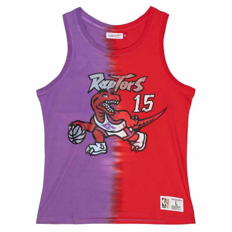 Mitchell & Ness NBA Toronto Raptors Vince Carter Tie Dye Cotton Tank - TTNK3206-TRAYYVCAPRRD Koszulki NBA Your Sports Performance