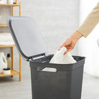 ROTHO Laundry basket 50L BRISEN anthracite Dla zwierząt/Miski, pojemniki i poidełka (uniwersalne) Your Sports Performance