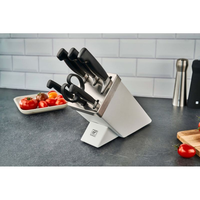 ZWILLING Four Star 35148-207-0 Self-Sharpening Knife Set, 7 Pieces, White AGD - Produkty/Sztućce i przybory kuchenne Your Sports Performance