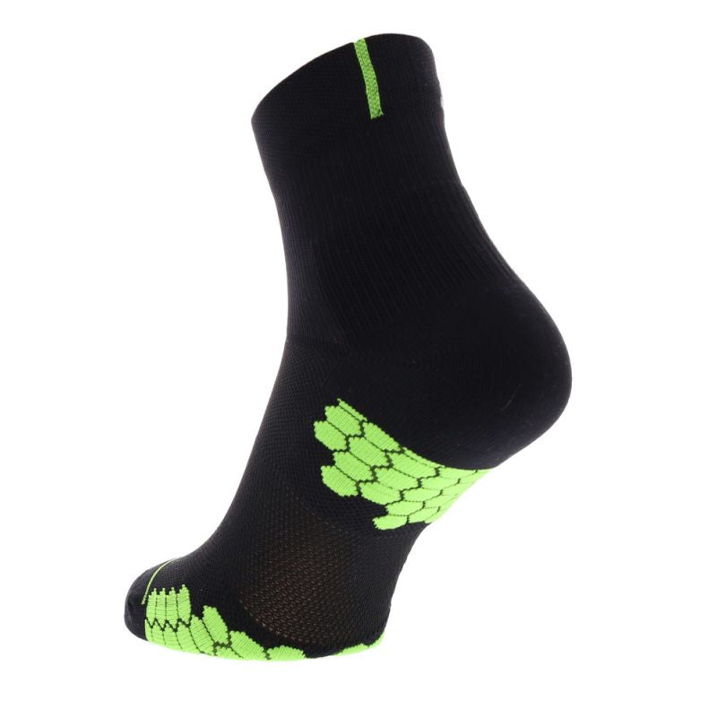 Inov-8 TrailFly Sock Mid. Black and green. Two-pack. In preparation Your Sports Performance