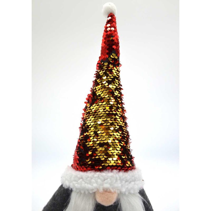 DECORATIVE gnome with magic sequins 35cm gray Home and Garden/Equipment Your Sports Performance
